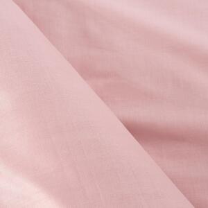 Jednofarebné ružové bavlnené posteľné obliečky na paplón Ružová