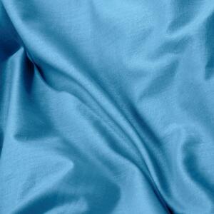 Tmavo modrá bavlnená obliečka na paplón so saténovým leskom Modrá