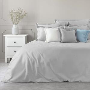 Svetlo sivé bavlnené posteľné obliečky na perinu Sivá
