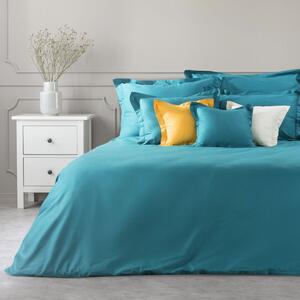 Tyrkysová posteľná obliečka na palón z bavlny so saténovým leskom Tyrkysová