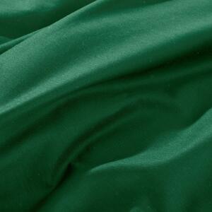 Bavlnené sýto zelené posteľné obliečky na perinu so saténovým leskom Zelená