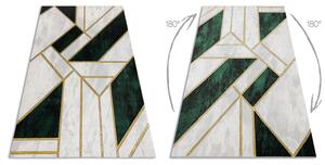 Koberec EMERALD exkluzívny 1015 glamour, mramor, geometrický zeleno / zlatý