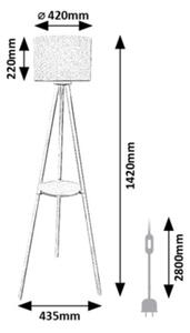 Rabalux 74108 - Stojacia lampa TREVIA 1xE27/40W/230V