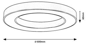 Rabalux 71363-LED stmievateľné stropné svietidlo CIRANO LED/45W/230V 3000-6500K pr. 60 cm zlaté + diaľkové ovládanie