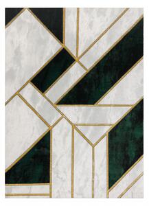 Koberec EMERALD exkluzívny 1015 glamour, mramor, geometrický zeleno / zlatý