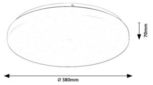 Rabalux 71442 - LED stmievateľné stropné svietidlo DANNY 2 LED/34W/230V 3000-6500K pr. 38 cm + diaľkové ovládanie
