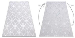 Moderný MEFE koberec 8504 Ďatelina, sivo / biely