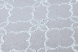 Moderný MEFE koberec 8504 Ďatelina, sivo / biely