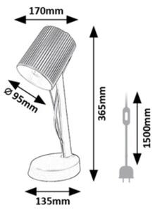 Rabalux 74087 - Stolná lampa SOLVET 1xE14/11W/230V zelená