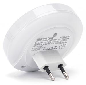 Aigostar - LED nočné svietidlo do zásuvky s USB LED/0,4W/230V