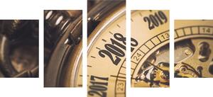 5-dielny obraz vintage vreckové hodinky