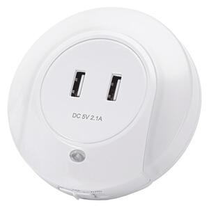Aigostar - LED nočné svietidlo do zásuvky s USB LED/0,4W/230V