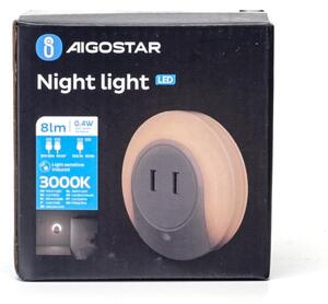 Aigostar - LED nočné svietidlo do zásuvky s USB LED/0,4W/230V