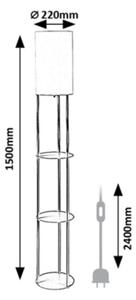 Rabalux 74107 - Stojacia lampa BRONN 1xE27/40W/230V béžová
