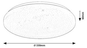 Rabalux 71445 - stmievateľné LED stropné svietidlo DANNY 2 LED/22W/230V 3000-6500K priemer 33 cm + diaľkové ovládanie