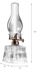 Brilagi - Petrolejová lampa MERLIN číra/zlatá/patina
