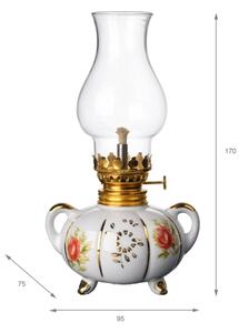 Brilagi - Petrolejová lampa MERLIN biela/zlatá