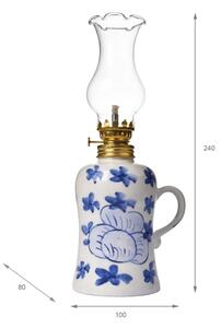 Brilagi - Petrolejová lampa MERLIN biela/modrá