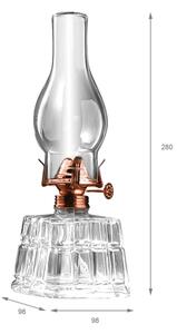 Brilagi - Petrolejová lampa MERLIN číra/bronzová/patina