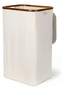 Krémový látkový kôš na bielizeň Bamboo/Linen – Bigso
