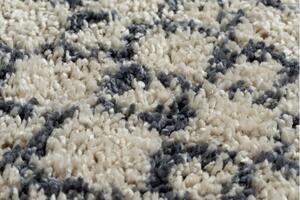 Okrúhly koberec BERBER AGADIR GO522, krémovo - sivý, strapce, Maroko, Shaggy