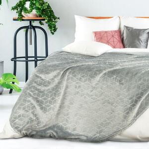 Krásna sivá deka s moderným vzorom Sivá