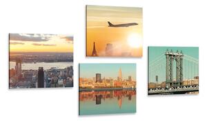 Set obrazov cestovanie do mesta New York