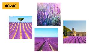 Set obrazov levanduľové pole