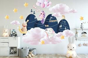 Rozprávková detská nálepka na stenu s milým motívom 100 x 200 cm