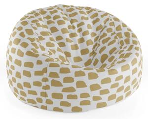 Sablio Sedací vak Cocoon Zlaté ťahy štetcom - 75 x 45 x 35 cm