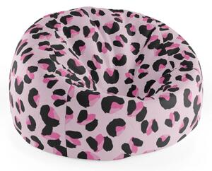 Sablio Sedací vak Cocoon Ružový gepard - 75 x 45 x 35 cm