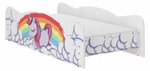 Nádherná rozprávkova detská posteľ 140 x 70 cm My Little Ponny Biela