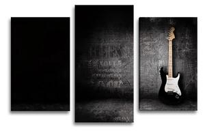 Sablio Obraz - 3-dílný Gitara - 75x50 cm