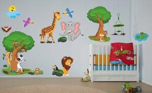 Kúzelná detská nálepka na stenu Safari 60 x 120 cm
