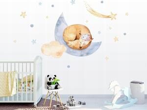 Detská nálepka na stenu s milým motívom spiacej líšky 88 x 93 cm