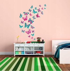 Moderná nálepka na stenu motýle 76 x 100 cm