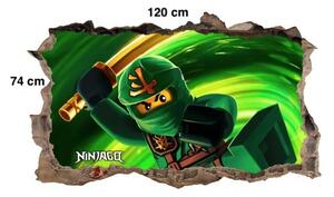 Originálna nálepka na stenu LEGO Ninjago Lloyd 77 x 47 cm