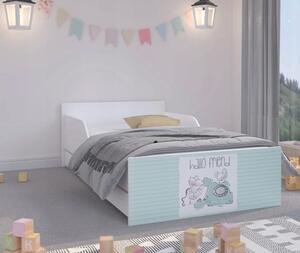 Detská posteľ HELLO FRIEND s myškami 160 x 80 cm Biela