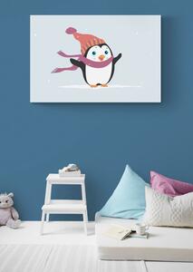 Obraz roztomilý tučniak s čiapkou