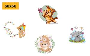 Set obrazov zvieratká pre deti