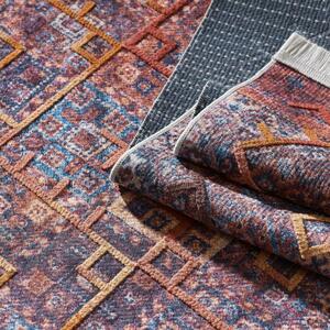 Farebný kvalitný koberec so strapcami v boho štýle Oranžová Šírka: 80 cm | Dĺžka: 150 cm