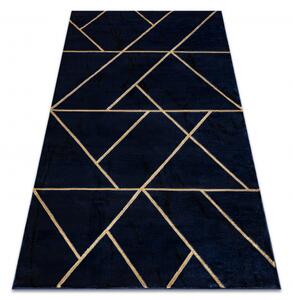 Koberec EMERALD exkluzívny 1012 glamour, štýlový geometrický tmavomodrý / zlatý