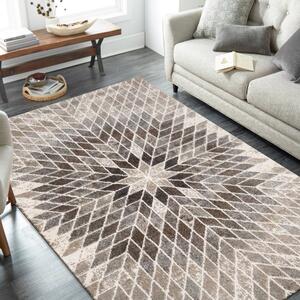 Originálny vzorovaný koberec béžovej farby Šírka: 80 cm | Dĺžka: 150 cm