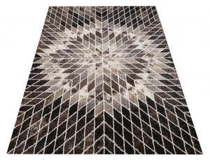 Hnedý vzorovaný koberec a abstraktným motívom Šírka: 60 cm | Dĺžka: 100 cm