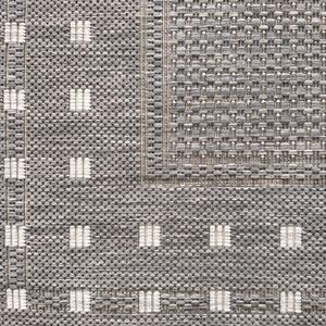 Jednofarebný sivý koberec s geometrickým vzorom Šírka: 80 cm | Dĺžka: 150 cm