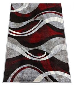 Originálny koberec s abstraktným vzorom v červenošedej farbe Červená Šírka: 80 cm | Dĺžka: 150 cm