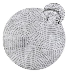 Svetlosivý okrúhly koberec ø 160 cm Panglao New York Light Grey – Elle Decoration