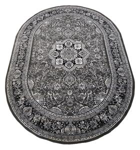 Exkluzívny oválny koberec v nadčasovej šedej farbe Sivá Šírka: 200 cm | Dĺžka: 300 cm