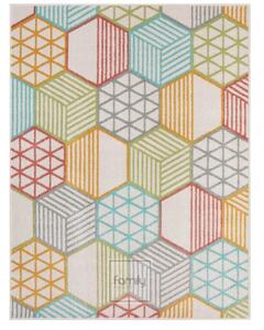 Pestrofarebný koberec s geometrickými vzormi Šírka: 120 cm | Dĺžka: 160 cm