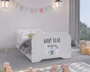 Kvalitná detská posteľ BABY BEAR 160 x 80 cm Biela